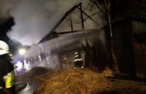 Pożar stodoły w Kiczni