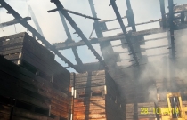 Łącko - Osiedle Kopanie pożar budynku gospodarczego